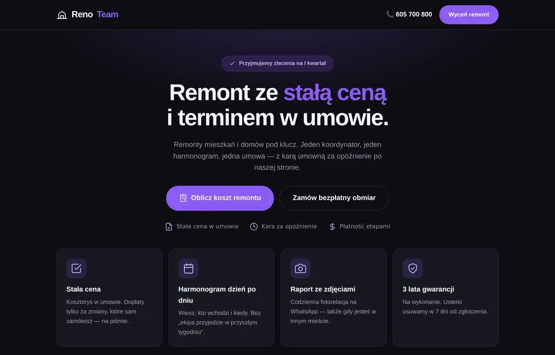 Шаблон сайта для ремонтной компании